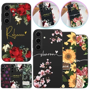 Weiche Silikon Hülle für Samsung S25 Ultra A36 A56 A17 Blumen Bedruckt Individuell Cover - Bild 1 von 45