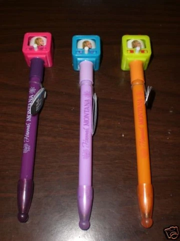 Three Assorted Hannah Montana TV Image Pens NEW Cover