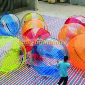 2 x Walking Water Ball 6.6ft Inflatable Human Hamster Ball Zorb 2m Blue & Yellow - Picture 1 of 3