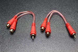 2 PIEZAS CABLE RCA TUBO DE AUDIO Y DIVISOR 2 HEMBRA 1 MACHO COCHE HOGAR AUDIO INTERCONEXIÓN - Imagen 1 de 4