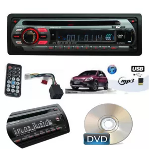 AUTORADIO 1 DIN FM STEREO AUTO USB CDDVD AUX MP3 BLUETOOTH FRONTALINO RIMOVIBILE - Foto 1 di 1