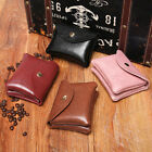 Women Leather Double Layer Mini Wallet Card Key Holder Zip Coin Purse Clutch Bag