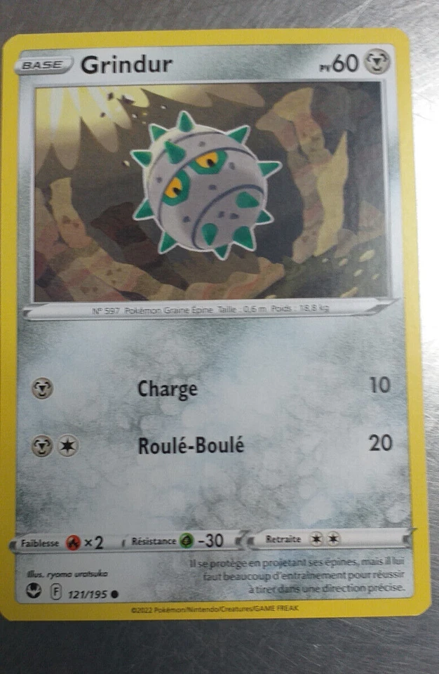 Pokémon Card Grindur 121/195 Silver Tempest, Released From The Booster, French - Image 1 of 1