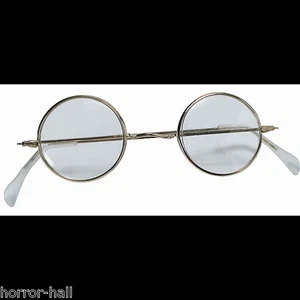 Cosplay Steampunk ROUND EYE GLASSES Wire Frame Granny Hippie Costume Accessory - Picture 1 of 4