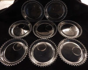 8 IMPERIAL GLAS KERZENDOCHT CANAPE VORSPEISE TELLER MIT AUS DER MITTIGEN EINZUG 6 1/4" - Bild 1 von 5