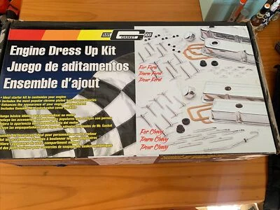 Kit de vestir motor Mr Gasket 9833 nuevo de colección para FORD 289 - 351 CROMO VIEJA ESCUELA Foto 1 de 4