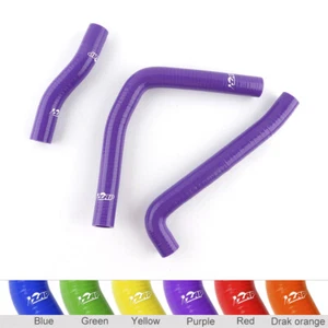 For KAWASAKI KMX 125 1985-2002 Silicone Radiator Coolant Hose Purple 3Pcs ZAP - Picture 1 of 11