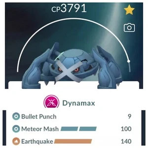 Dynamax Metagross Legacy (meteor Mash) Lv 40, Pokémon Go Trade. 2 Charge Moves - Picture 1 of 1