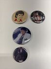 Vintage Lot Of 4 Michael Jackson Pin Back Buttons Thriller Beat it 