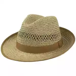 LIPODO Basic Stroh Bogarthut Sommerhut Hut Sonnenhut Strandhut Strohhut - Bild 1 von 6