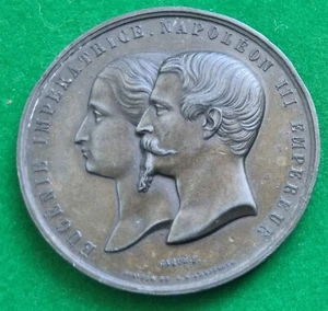 NAPOLEON III EMPEREUR EUGÉNIE IMPÉRATRICE PALAIS INDUSTRIE PAVILLON NORD - 1855 - Picture 1 of 24