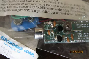 DK-18 9 VOLT FM 88-108 mhz. transmitter by (ALL ELECTRONICS CO. VAN NUYS CA.) - Picture 1 of 9
