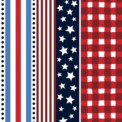 Star Spangled by Freckle & Lollie Red Forever Stripe Fabric BTY 44" Wide - Image 1 of 2