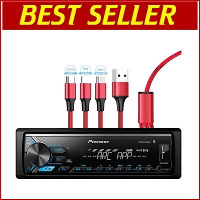 Pioneer MVH-X390BT Digital Media Receiver - Bluetooth Audio & USB Charging Cable - Image 1 of 4