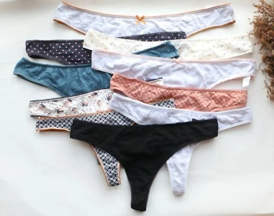 3PCS Women Sexy Thong cotton Tback Underwear Hipster Gstring Panties XS-S-M-L-XL - Image 1 of 4