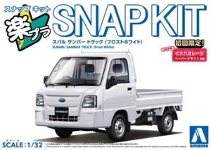 Aoshima 1/32 Model Car Snap Kit 05-FW Subaru Sambar Truck Frost White Limited - Picture 1 of 3