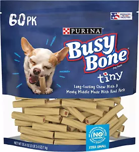 Made in USA Facilities Toy Breed Dog Bones, Tiny 60 Ct. Pouches - Picture 1 of 12