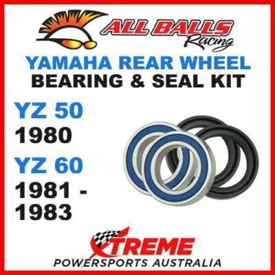 MX Rear Wheel Bearing Kit Yamaha YZ50 YZ 50 1980 YZ60 YZ 60 1981-1983, All Balls - Image 1 of 2