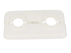 STEDO Doppel-Scharnierrosette Rohrabstand 50 mm - weiß