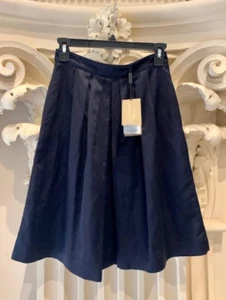 Nueva Falda Plisada Burberry London Azul Marino Talla EE. UU. 4 Reino Unido 6 - Imagen 1 de 2