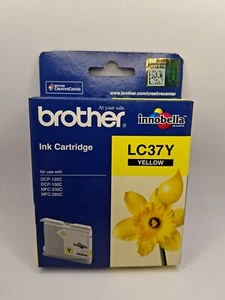 Genuine Brother LC-37Y YELLOW Ink Cartridge - 300 Pages NEW Expired - Picture 1 of 5