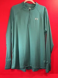 NWT Under Armour Mens M Shirt Iso Chill Up Pace 1/4 Zip Running Pullover Teal - Picture 1 of 6