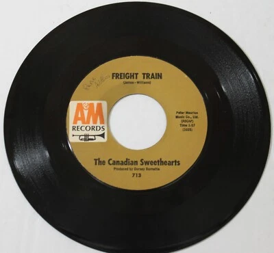 THE CANADIAN SWEETHEARTS Freight Train / Out for Fun - 1963 A&M - Preowned - Image 1 of 2