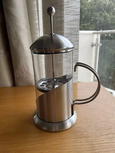 Contemporary Pre-owned Brushed Steel & Glass Cafetiere VGC Bodum Glass Insert - Picture 1 of 6