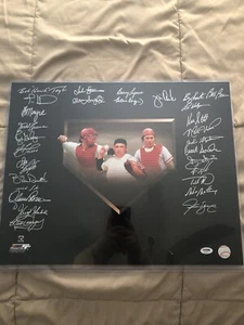 MLB Catching Greats 29x Multi Signed 16x20 Photo Parish Mayne Salas PSA/DNA LOA - Picture 1 of 7