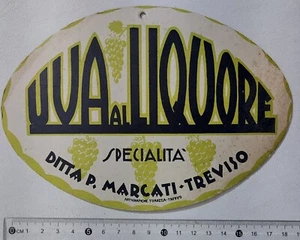 92434 375/tt Werbekarton - Trauben mit Likör - Marcati Treviso - Bild 1 von 4