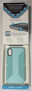 Speck Presidio Grip Case for iPhone X /XS- Surf Teal/Mykonos Blue - Picture 1 of 2