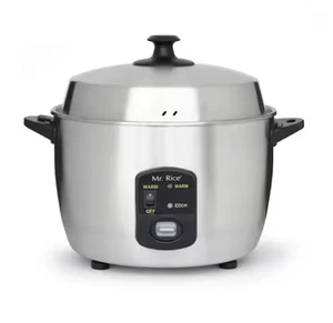 10 Tassen Edelstahl Reiskocher Dampfgarer von Sunpentown - Bild 1 von 3