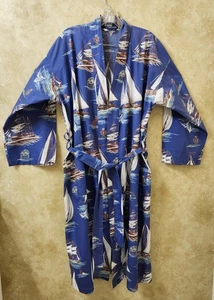 Vtg Rare Men's Robe/Smoking Jacket POLO BY RALPH LAUREN Size M 100% Cotton Pkts - Picture 1 of 10
