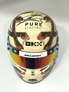 Lando Norris Hand Signed 1:2 Size Authentic Miami Mini Helmet F1 Beckett BAS #5 - Picture 1 of 7