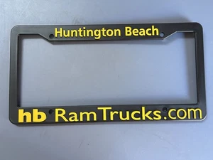 Ram Trucks Huntington Beach Dodge License Plate Frame Dealership. New. Plastic - Picture 1 of 1