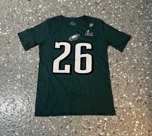 Saquon Barkley Philadelphia Eagles Super Bowl LIX Nike Jersey Shirt Youth Large - Picture 1 of 4