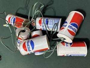 7 Vintage Pepsi Cola Can String Lights Soda Pop Camper RV Patio Deck Tested - Picture 1 of 4