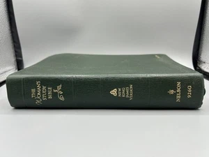 The Woman's Study Bible Thomas Nelson NKJV Genuine Leather Green 926G 1995 - Imagen 1 de 7