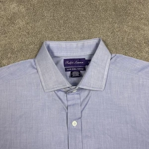 Ralph Lauren Purple Label Dress Shirt Mens 17 Light Blue French Cuff Button Up - Picture 1 of 10