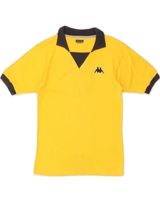 KAPPA Womens Graphic Polo Shirt UK 18 XL Yellow Cotton AL09 - Image 1 of 3
