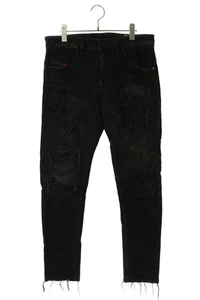 DIESEL Taglia: W32 L30 THOMMER Pantalone denim skinny lavorato Crash nero - Foto 1 di 4