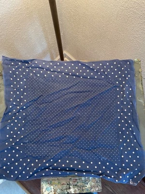 Винтажная бандана слон хобот вниз горошек хлопок быстрый цвет темно-синий США VTG - Изображение 1 из 4
