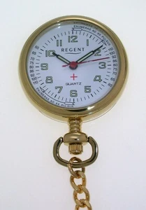 Vergoldete Regent MARKEN Schwesternuhr Anhängeuhr mit Pulsskala - Picture 1 of 4