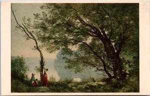 Postal artística - "Souvenir de Mortefontaine" - Jean Baptiste - Camille Corot - Louvre - Imagen 1 de 2
