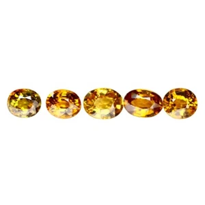 Impresionante granate natural Mali extraído de 2,60 quilates corte ovalado naranja amarillo color mixto color - Imagen 1 de 6