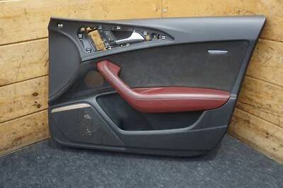 Panel embellecedor puerta interior delantero derecho cuero rojo 4G1867106A Audi S6 16-18 *Nota Foto 1 de 4
