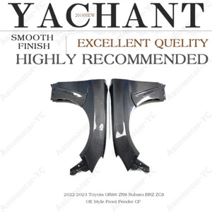 CARBON oe Front Fender w/ Garnish Addon For 22-23 Toyota GR86 ZN8 Subaru BRZ ZC8 - Picture 1 of 12