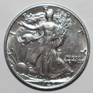 Medio dólar S Walking Liberty 1942 AU (Q174) - Imagen 1 de 2