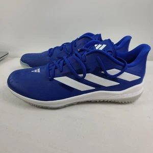 Size 12.5 Adidas ADIZERO Afterburner 9 Baseball Turf Shoes Mens Blue IG2324 - Picture 1 of 7