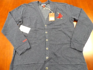 NWT MITCHELL & NESS MLB ST. LOUIS CARDINALS NAVY BLUE CARDIGAN SWEATER SIZE XL - Picture 1 of 4